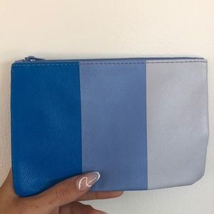 Blue makeup bag